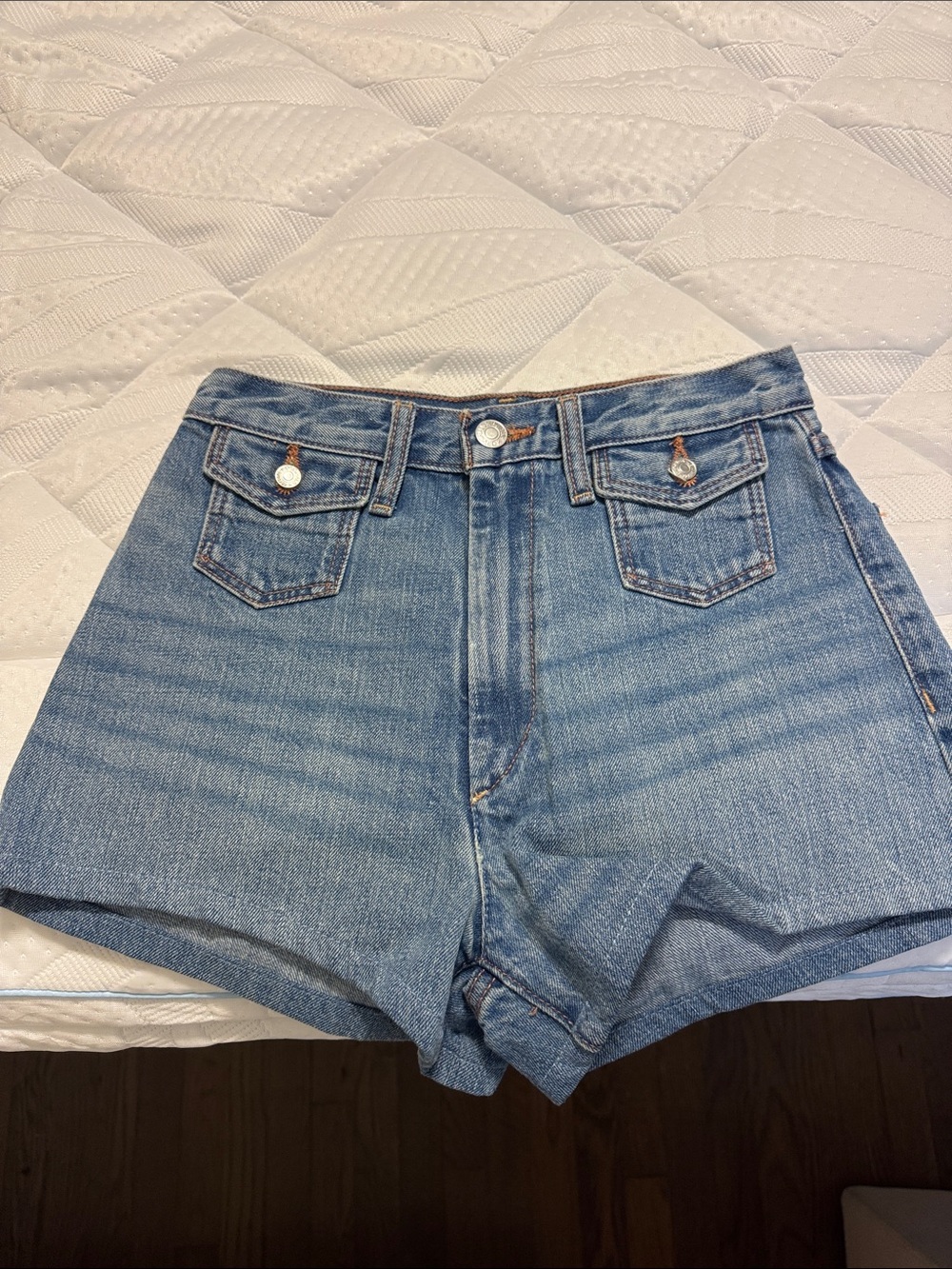 Re/Done Western High-Rise Jean Shorts